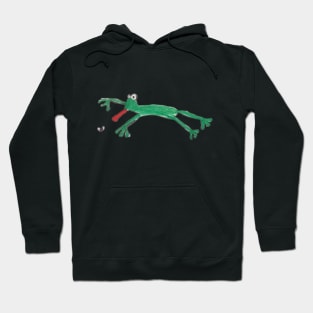 Jumping Frog drawing Hoodie